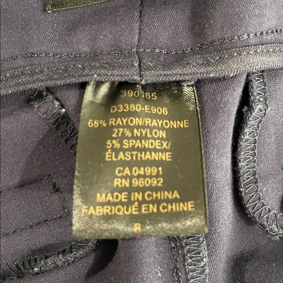 Dalia Skinny Fit Legging Trousers Navy Blue Pull On Stretch Size 8 - Picture 8 of 11